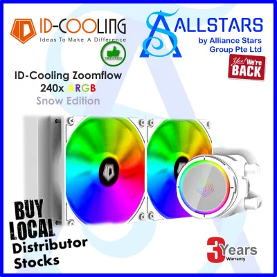 (ALLSTARS : We are Back / DIY Promo) ID-Cooling / IDCooling White / Snow Edition ZoomFlow 240X ARGB Liquid Cooler (Warranty 3 years with Tech Dynamic