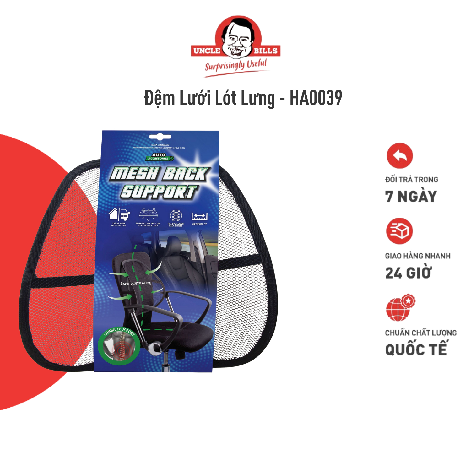 Đệm lưới lót lưng ghế ubl ha0039