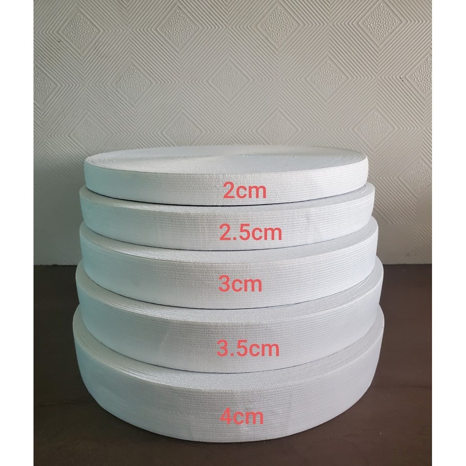 Dây Thun Chuyên may ga gối, Dây thun lưng quần, may đồ phụ liệu may mặc giá 1m ( Loại 2cm & 2,5cm)