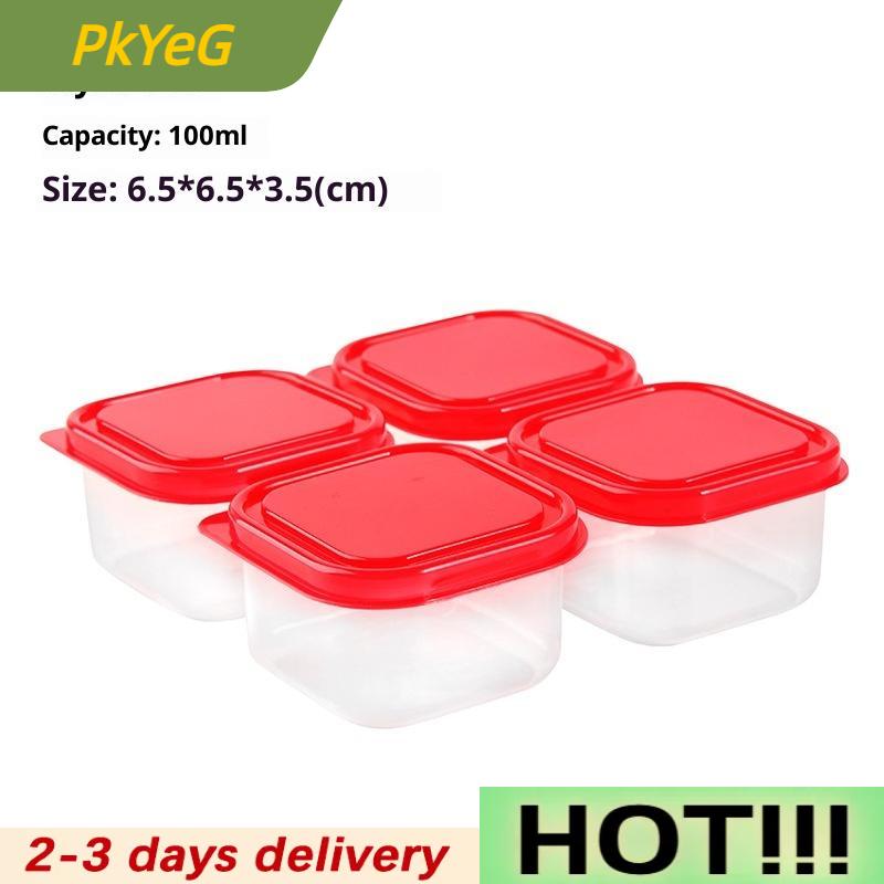PkYeG 4 6pcs Baby Food Freezer Storage Container Baby Food Storage Container Blocks With Storage Tray