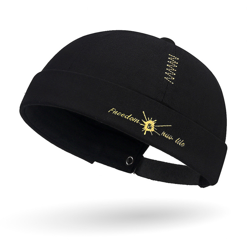 Brimless Skull Caps Vintage Dome Hat Hip Hop Hats Beanie Docker Sailor Cap Autumn No Visor Baseball Cap Street Hip Hop Landlord Hat - 6
