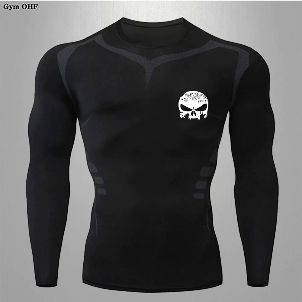 Running Shirts Men Summer Compression T-shirts Sportswear Gym Rash Guard ing Suit MMA T-Shirt Jiu Ji