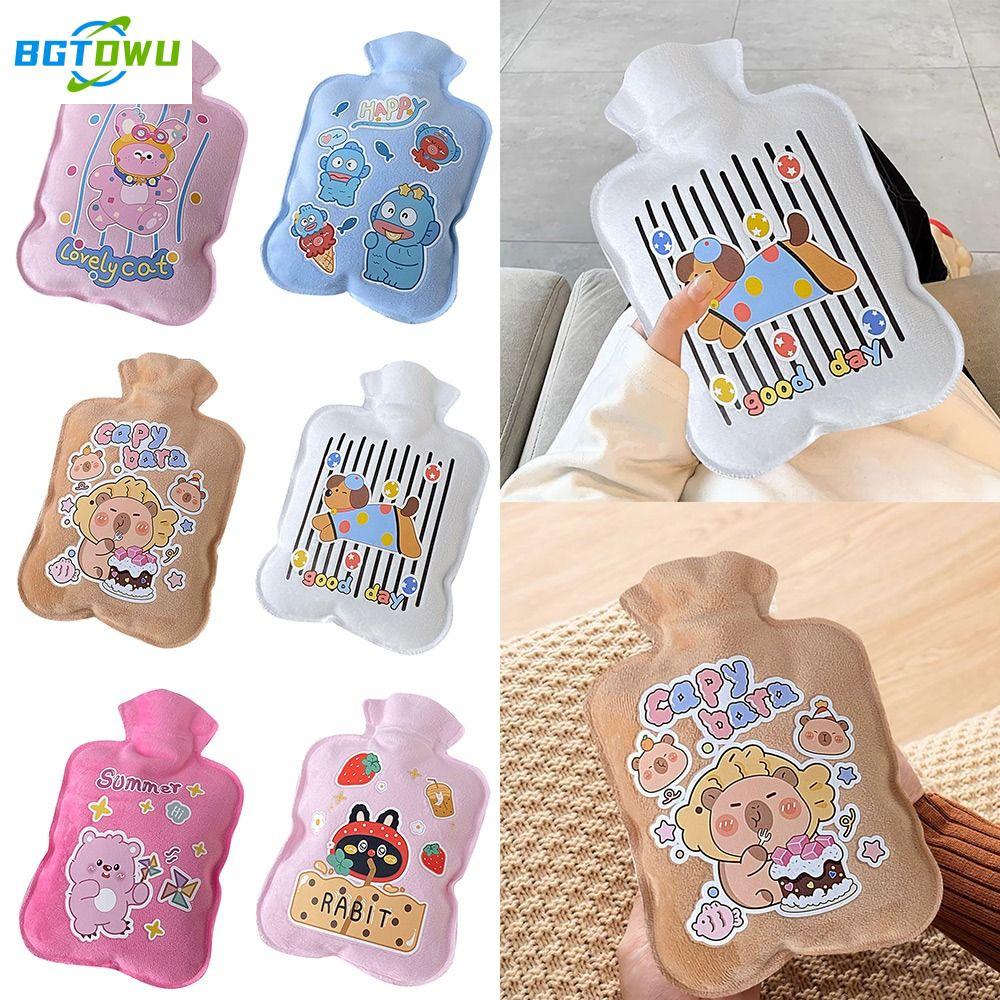 BGTDWU Tái sử dụng Túi nước Phim hoạt hình capybara kapibala Loopy Chống lạnh Chai nước Gói tức thì Mềm Túi đựng nước Mùa đông