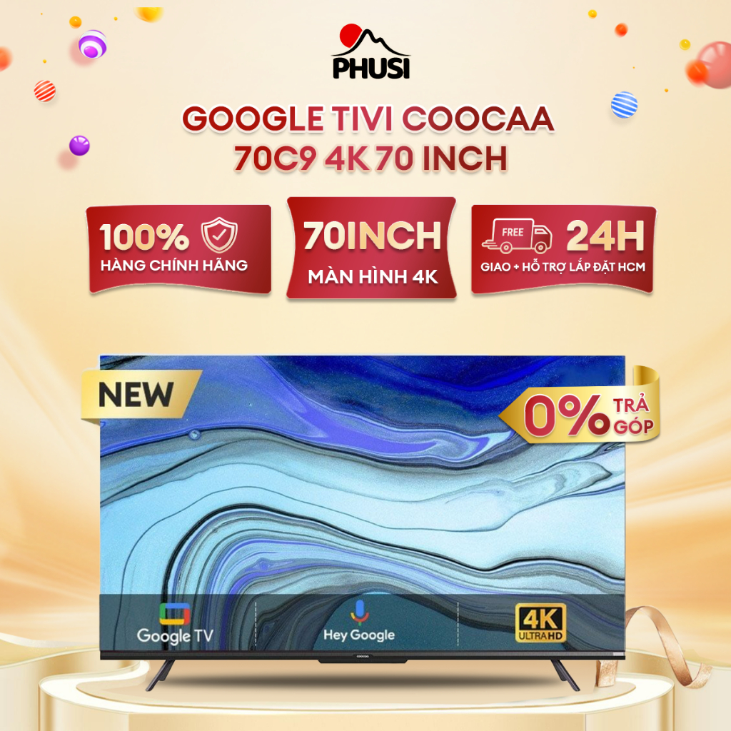 70C9 - Google Tivi Coocaa 70C9 4K 70 inch [Miễn phí giao lắp nội thành HCM] - Hàng Chính Hãng