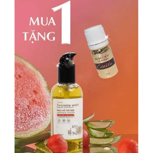 [Hàng Chính Hãng, che tên sản phẩm] Dung dịch vệ sinh phụ nữ Cenota 180ml TẶNG KÈM Nước hoa vùng kín Cenota SC200