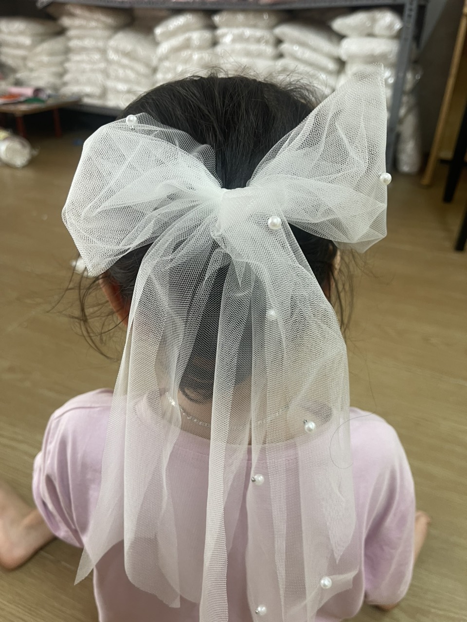 Cài nơ cho bé gái , bờm tóc nơ công chúa