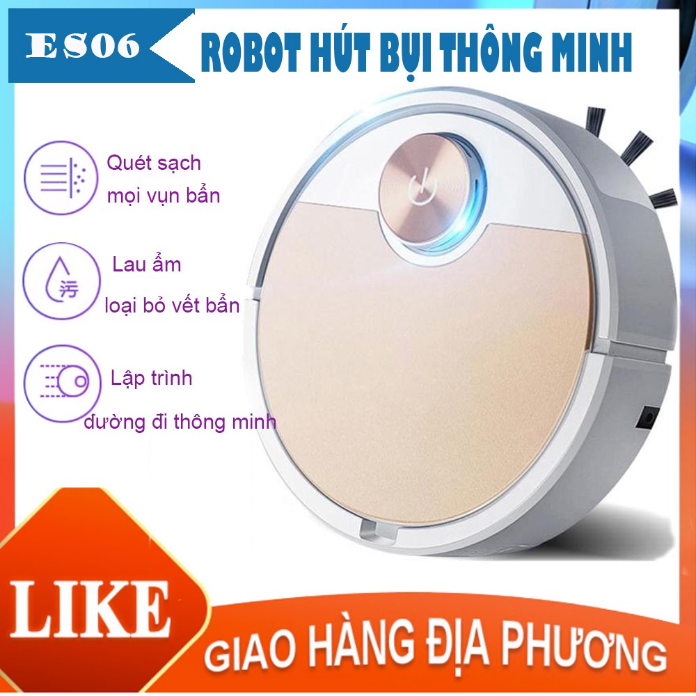 Robot Hút Bụi Lau Nhà, Robot Hút Bụi , Điều Khiển Qua APP Điện Thoại, Hút siêu khỏe [SALE]-ES06