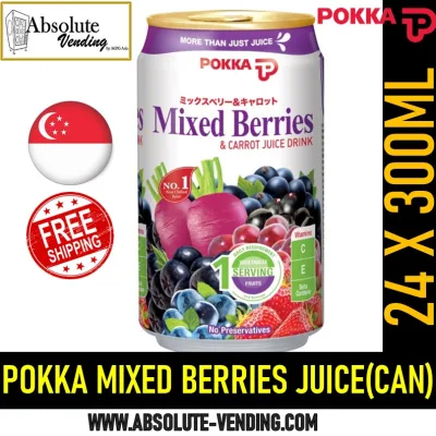 POKKA Mixed Berries Juice 300ML X 24 (CAN) - FREE DELIVERY within 3 working days!
