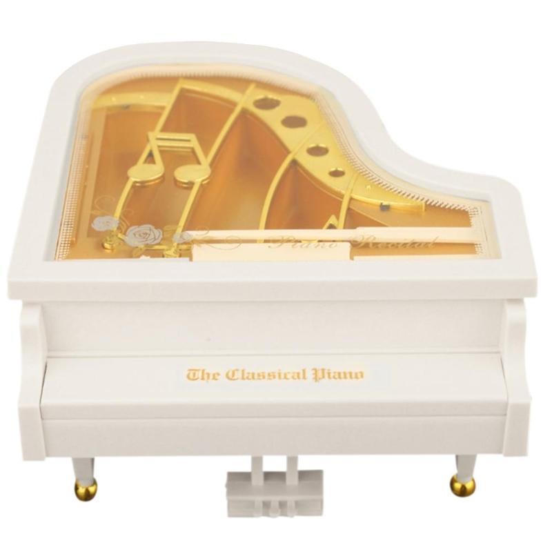 Creative Mini Piano Model Music Box Metal Antique Musical Case Wedding Gift Home Decoration New Year Gifts Music Boxes