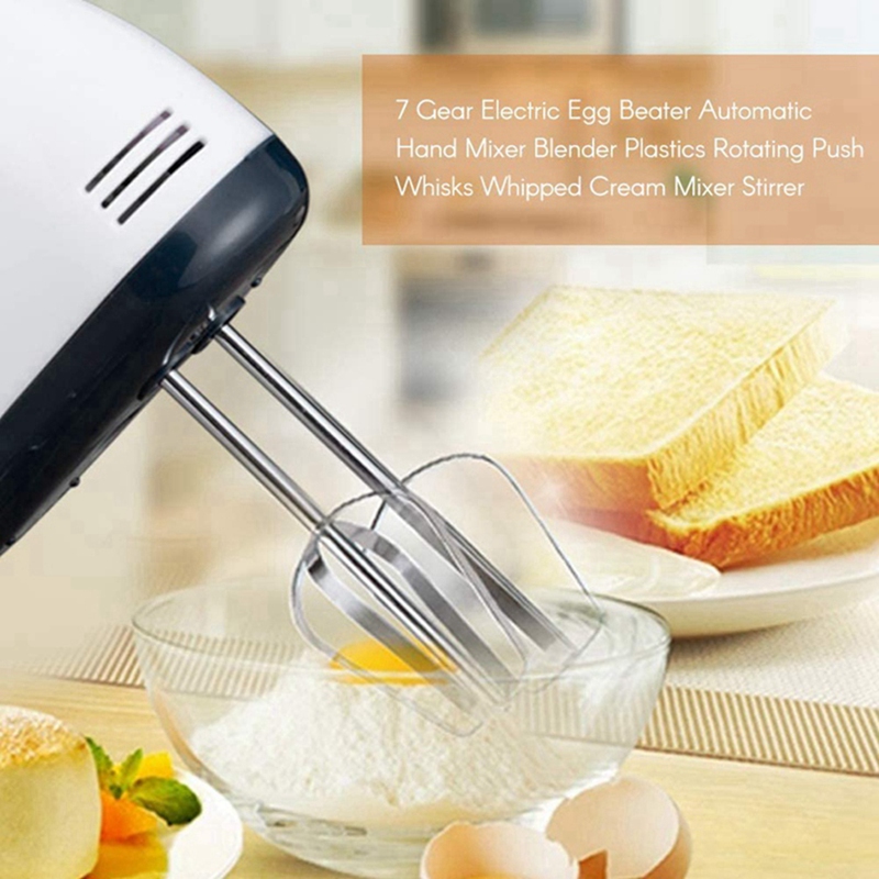 (FSGU) Electric Egg Beater Automatic Hand Mixer Blender 7 Gear Baking Whisks Whipped Cream Mixer Handheld Stirrer
