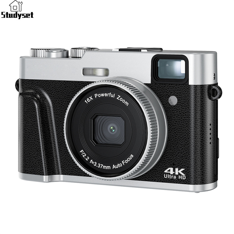 Studyset 4K Digital Camera 48MP Auto Focus Vlogging Camera For YouTube 16X Digital Zoom Anti-Shake Video Camera With Flash Display ราคา 4,513 บาท*ส่งฟรี