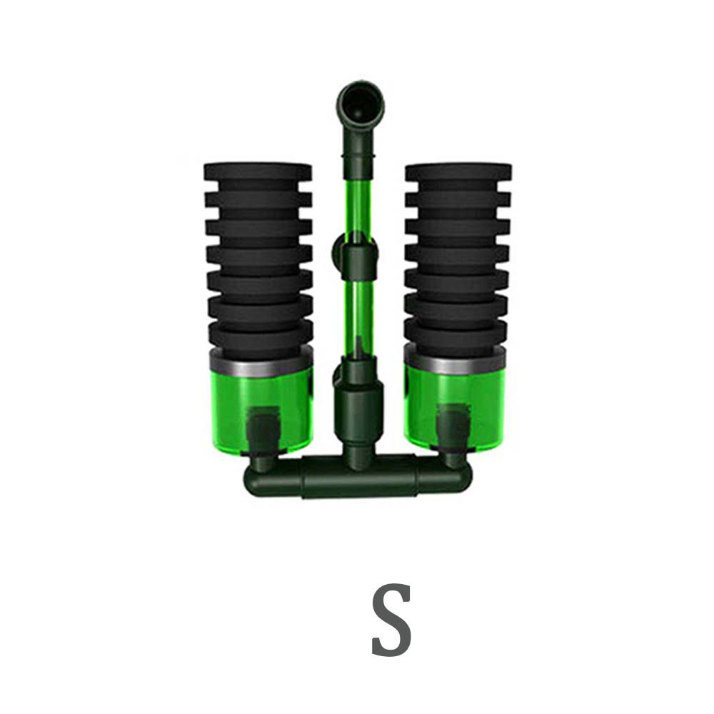 LILILIO Air Pump Clean Fish Tank Equipment Submersible Double Head for Fresh/Salt Water Aquarium Sponge Filters Filtration Foam Filter - 3