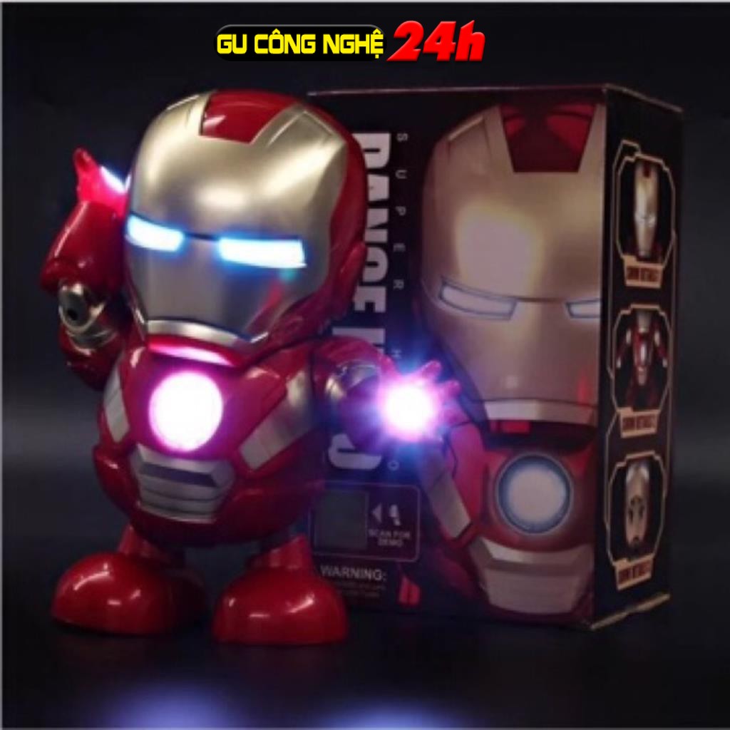 Đồ Chơi RoBot Iron Man - Robot tự nhảy múa có đèn led, có nhạc mặt lạ đóng mở