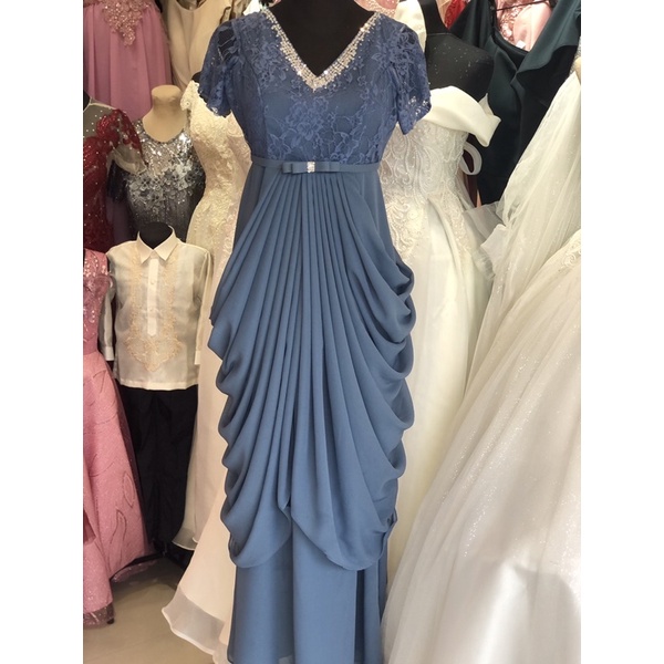 dusty blue dress for wedding sponsor Zapakasa Women Convertible Dusty Blue Bridesmaid Dress Chiffon A Line  Wedidng Party Dress