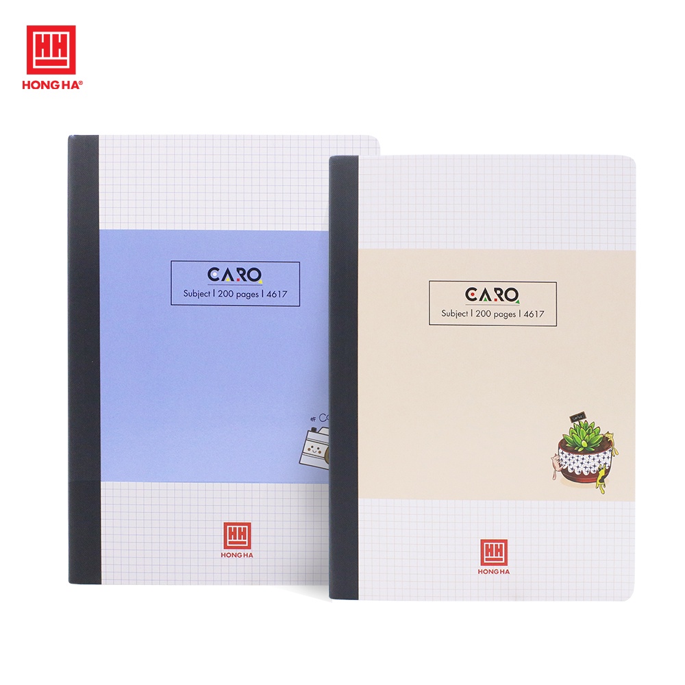 Vở kẻ caro A4 Hồng Hà / Sổ bìa cứng may gáy Subject 200 trang - 4617