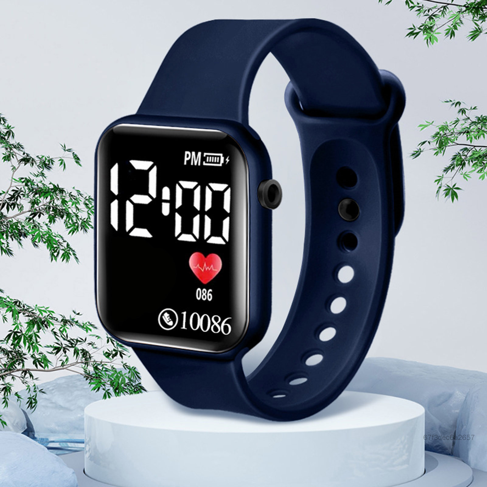 LED Digital Electronic Watch The Globe Large Square Dial Led Screen Watches for Girls and Boys JS-036-VN