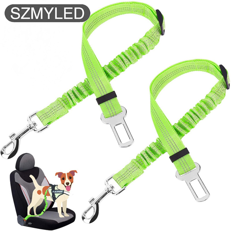 Dog Car Harness Retractable Buffer Elastic Reflective Dog Leash Dog Seatbelts For Cars Travel