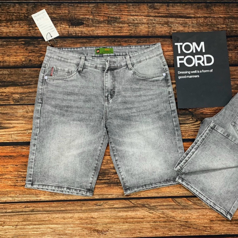 QUẦN SHORT JEAN NAM NGẮN NGỐ XÁM TRƠN ĐẸP CHẤT CO GIÃN FORM CHUẨN GIÁ RẺ 4menhn MSH 058