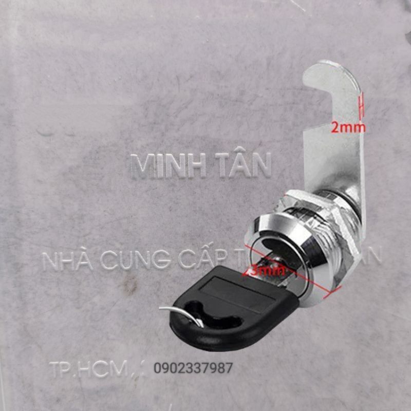 Ổ khóa tủ chén KT 16mm 20mm 25mm 30mm kèm 2 chìa khóa chuyên dụng