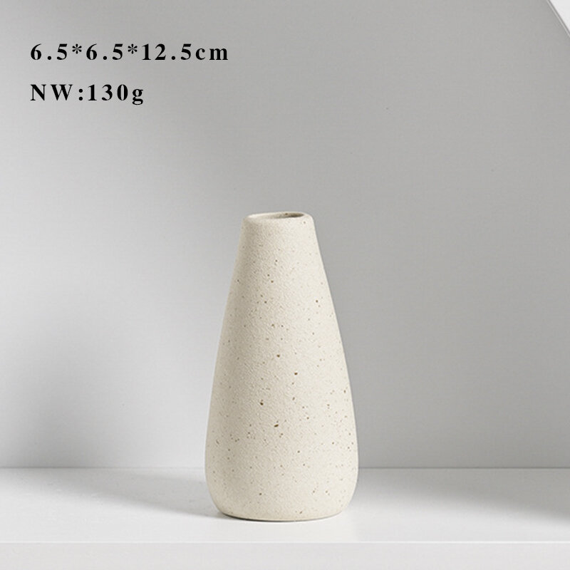 Nordic Style Ceramic Flower Vase Flowers Dried Flowers Living Room TV Cabinet Dining Table Decorative Accessories ☀0414x