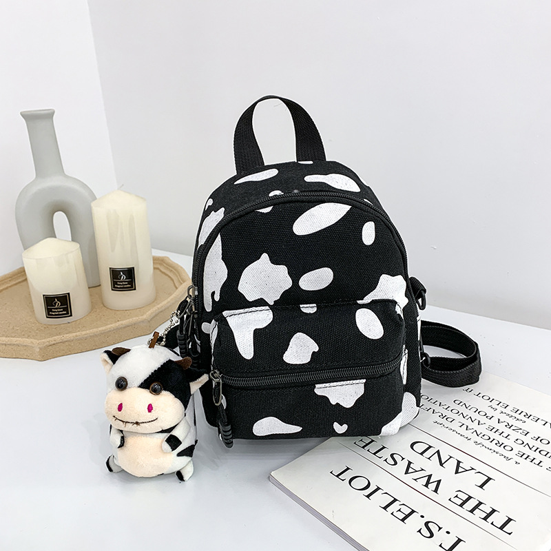 JOYNCLEON Harajuku style schoolbag women s ins super hot cow print cute