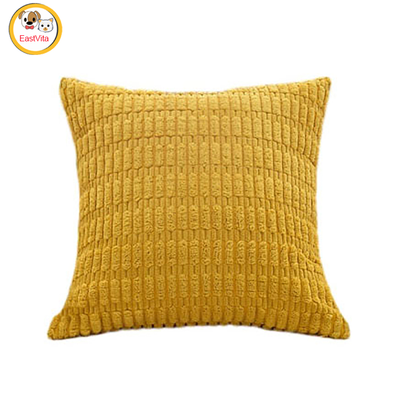 2pcs Corduroy Throw Pillow Covers Square Striped Decorative Pillow Covers Home Decor For Living Room Bedroom (45cmx45cm)