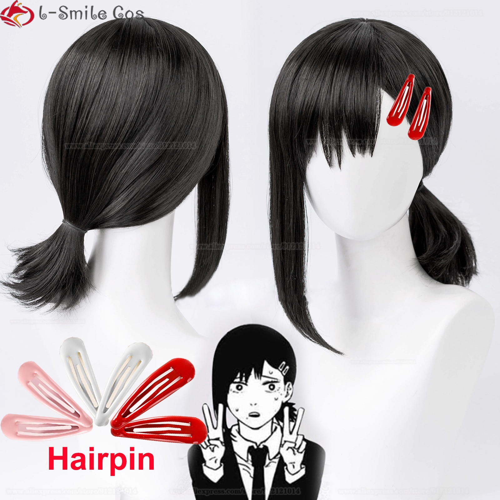 Mua 2023 Female wig Tóc giả nữ Anime hai chiều cosplay tóc giả gãy tóc mái  dài cho nam và nữ màu đen phổ thông cos tóc giả  Tiki