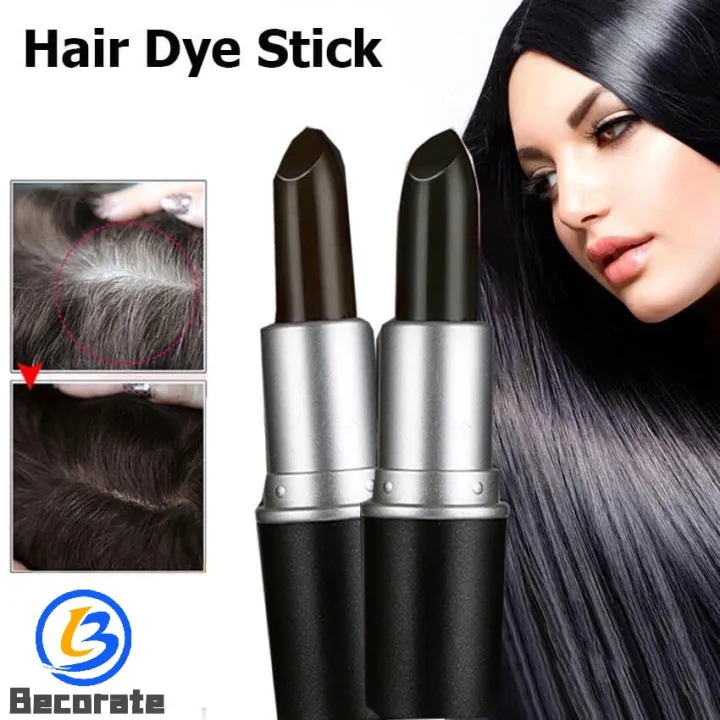 (HCM)Bút Nhuộm 100% Original Pure Plant Hair Dye Stick One-time Fast Dyeing Hair Covering White Hair Hair Dye Hair Cream Pen Long Lasting