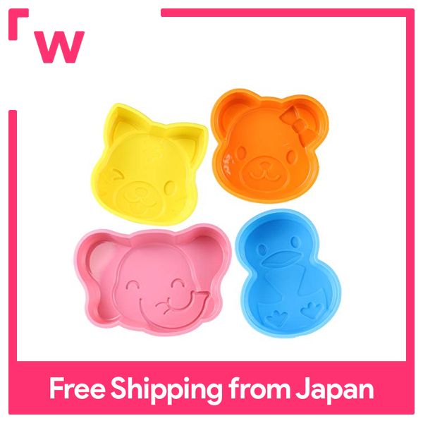 Khuôn bánh đồ trang trí Silicone 4 bộ chi tiết (Hổ, voi, chim cánh cụt, xin chào gấu) D-5727 Bộ dụng cụ làm bánh giáng sinh ngày Valentine