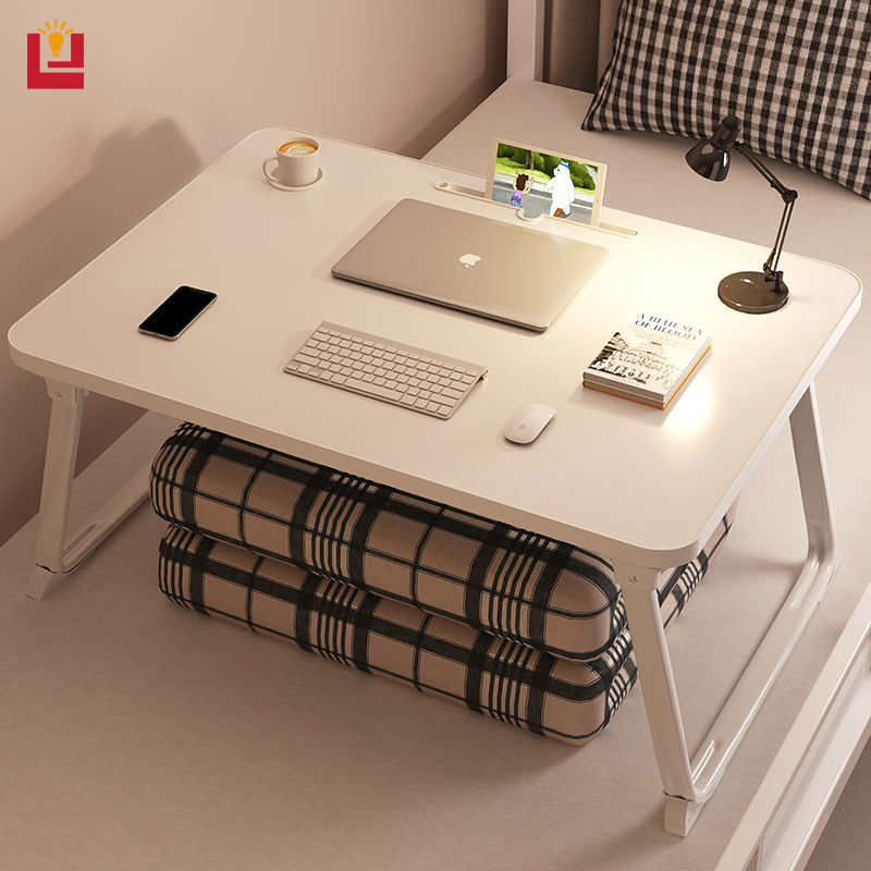 YONUO Bed folding table Japanese minimalist style Tatami bay window small coffee table Bedroom floor table Small low table Foldable with cup holder With drawers ราคา 268 บาท*ส่งฟรี