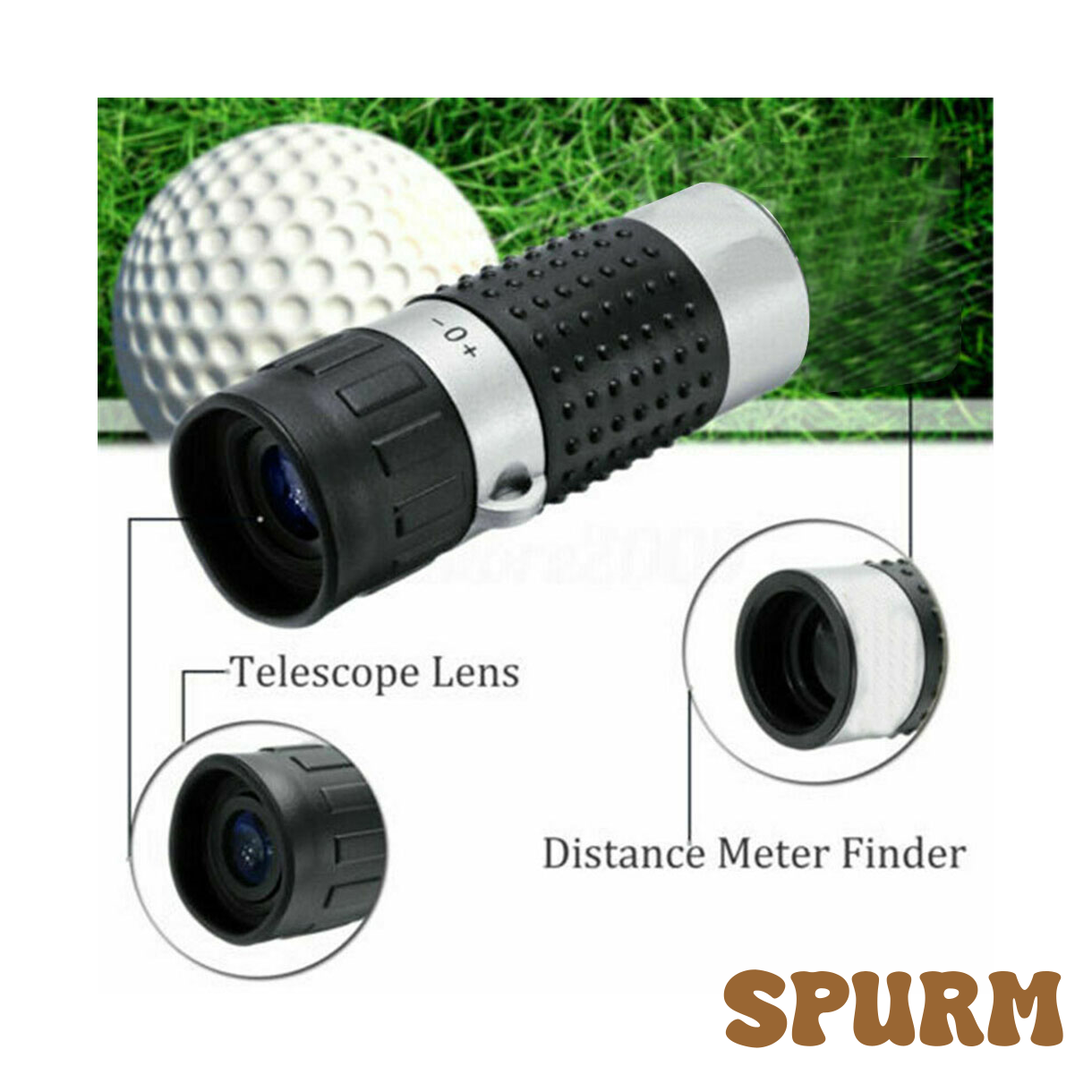 [Sporm] một mắt Golf Ống Nhòm HD Rangefinder monoculars mini xách tay Kính thiên văn ngoài trời 7x1 