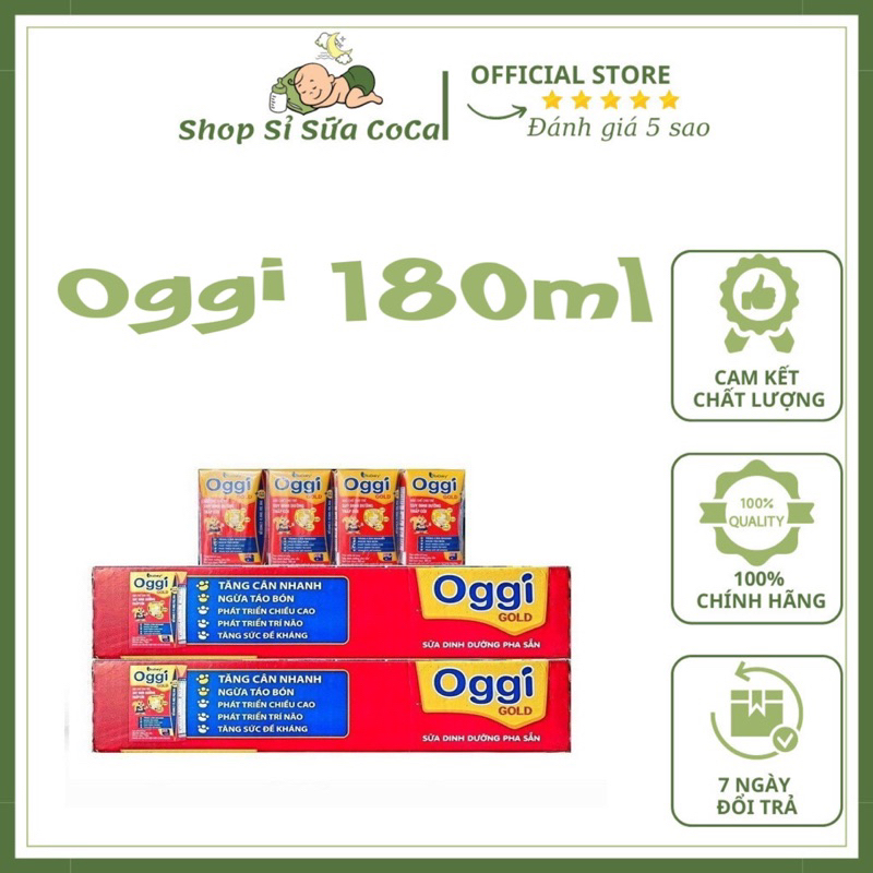 [Thẻ tích xu]Sữa pha sẵn Oggi 110ml/180ml (thùng 48 hộp)