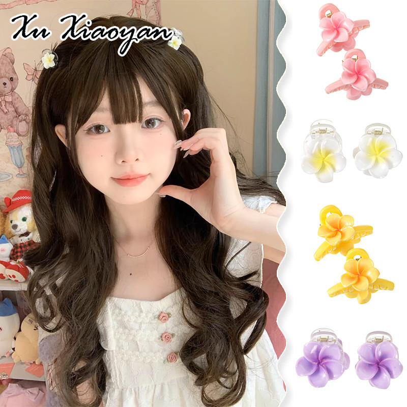 XUXIAOYAN Haimeikang 2ใหม่สี Sweet Candy ดอกไม้ผมสาวน่ารักหางม้าผมอะคริลิค CLAMP อุปกรณ์เสริมผม ราคา 12 บาท*ส่งฟรี