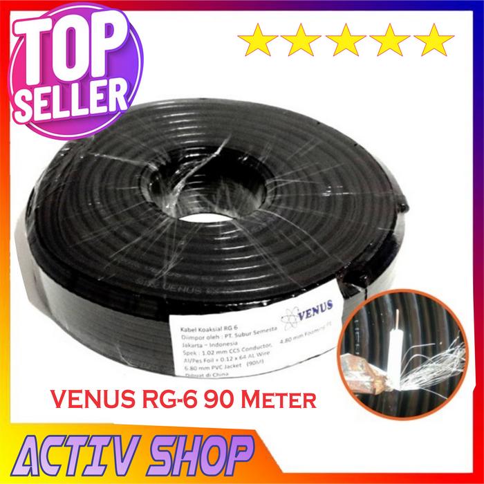 KABEL VENUS RG6 HIGH QUALITY 100 YARD 90 METER / 90MTR Harga  244,000 Ringgit*Penghantaran Percuma