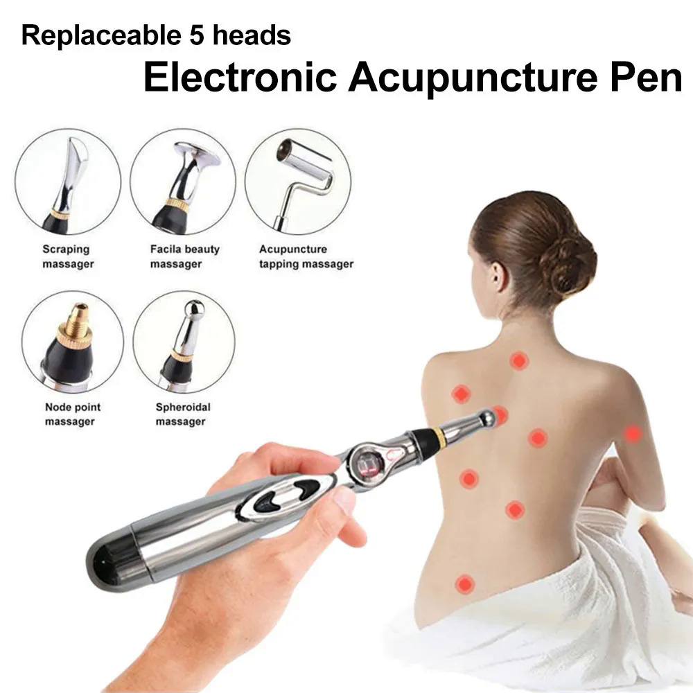 Bút châm cứu điện tử Bút dò huyệt châm cứu Massager Bút máy mát xa cơ bắp tự động bấm huyệt tuyển dụng đau Relief công cụ