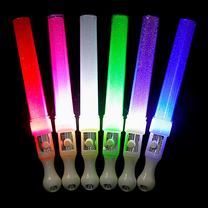 【Youer】 1 cái LED GLOW STICK dạ quang buổi hòa nhạc cổ vũ ống pin Powered Wedding party Light Stick đồ chơi