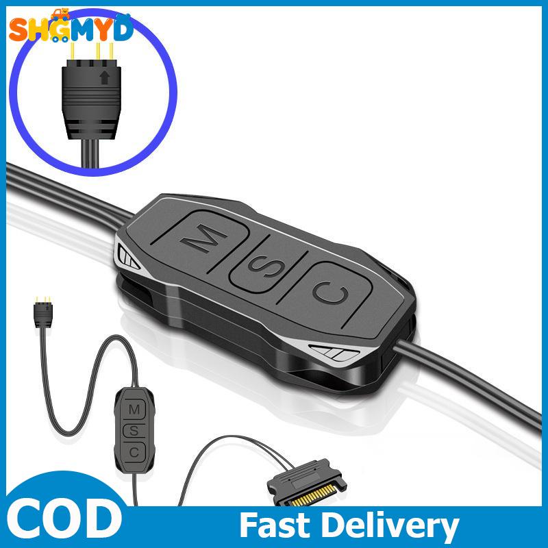 SHGMYD กล่องควบคุม armb 5V 3Pin ไปยัง SATA แหล่งจ่ายไฟ MINI RGB HUB สำหรับการขยายแถบไฟ LED ราคา 46 บาท*ส่งฟรี