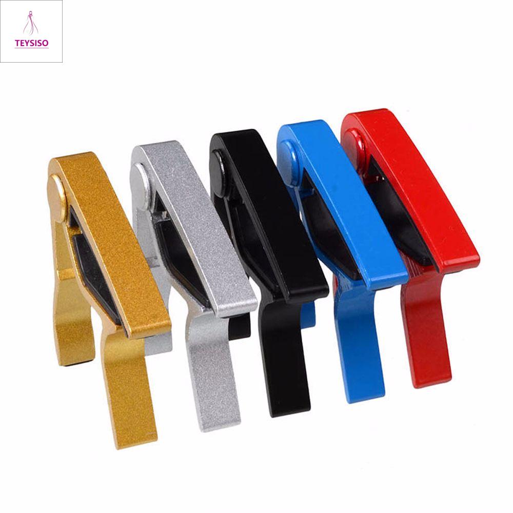 TEYSISO Kim khí phổ quát Phím đàn guitar Máy đếm nhịp Đàn ukulele Phụ kiện đàn guitar Bộ phận đàn guitar Kẹp thay đổi nhanh Tuner Guitar Capo