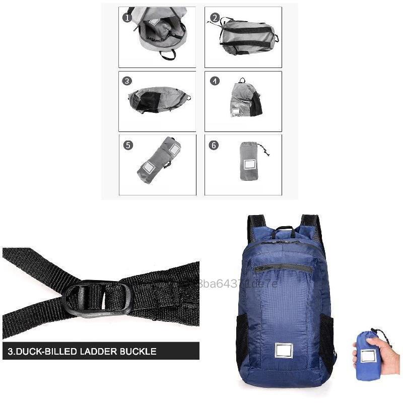 Ba lô chống nước có thể gập lại dây đeo vai UNISEX TF-Mel-VN