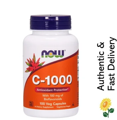 [SG] Now Foods Vitamin C 1000 mg, With 100mg Bioflavanoids, 100 Capsules [Antioxidant and Immune Support]