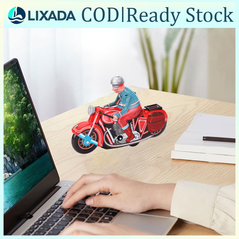 Lixada Đồng hồ đồ chơi xe máy Bền Sống động Như Thật hoài cổ tinh tế Tay Nghề Kim Loại Gió Lên Xe Máy Đồ Chơi Cho Nhà Trang Trí Cho Người Lớn Bộ Sưu Tập