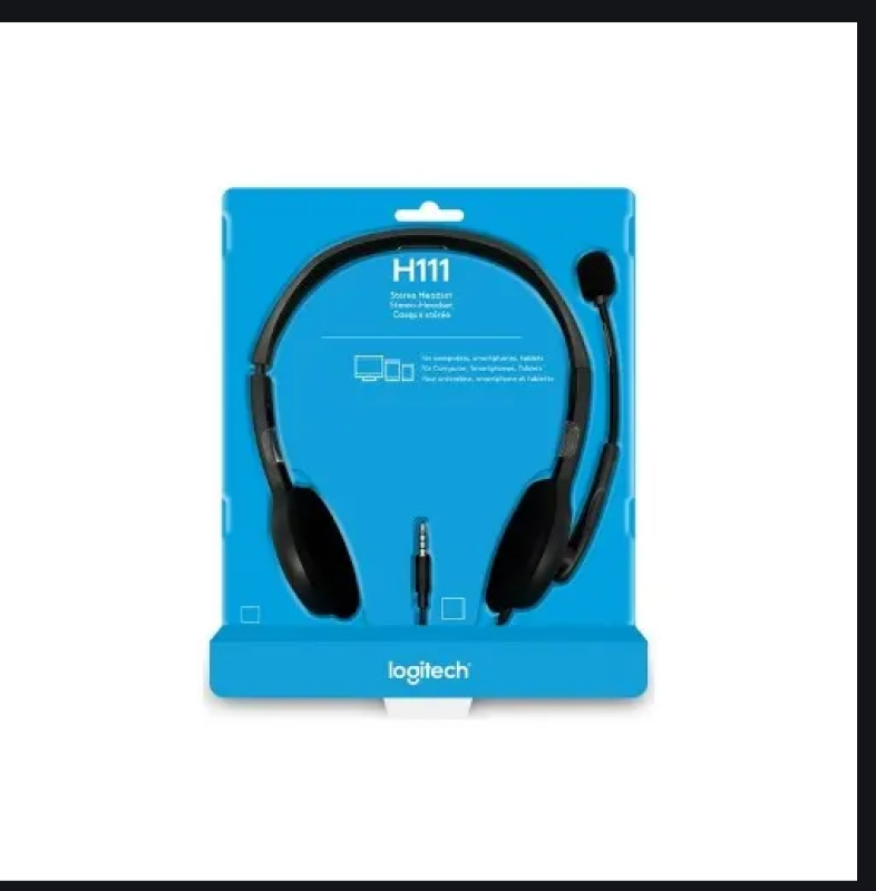 Logitech Stereo Headset H111 - Black Singapore