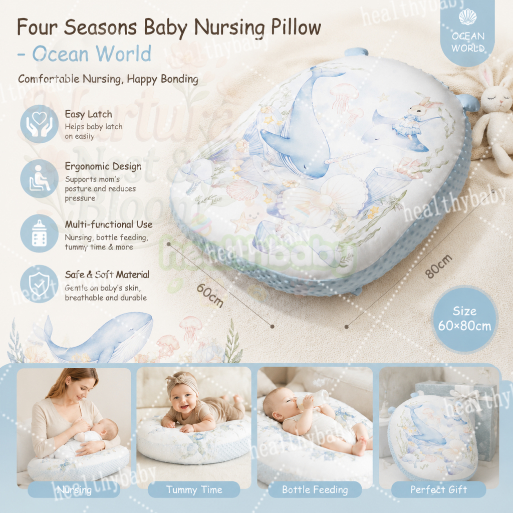 3-in-1 Newborn Patting Wedge Pillow 15° Anti-spit-up Portable Nest Bed Baby Soothing Feeding Pillows