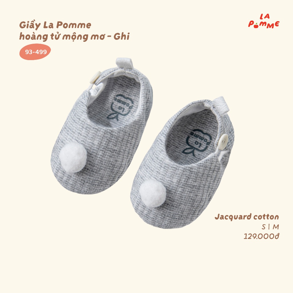 Giầy La Pomme hoàng tử mộng mơ - Sợi Jacquard Cotton thoáng khí - Bé trai - Size S/M