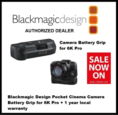 Blackmagic Design Pocket Cinema Camera Battery Grip for 6K Pro + 1 year local warranty