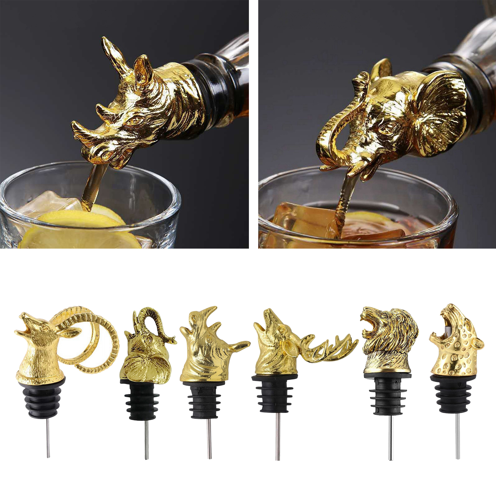 【Shop the Latest Trends】 Alloysilicone Aerator Pourer Spout Decanters Elephant Spers Decanter Pourer Liquor Decanter Bottles