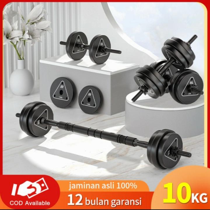 JF Dumbell set peralatan fitness barbel set 10kg - 10KG Harga 620,550 rupiah*Gratis Ongkir