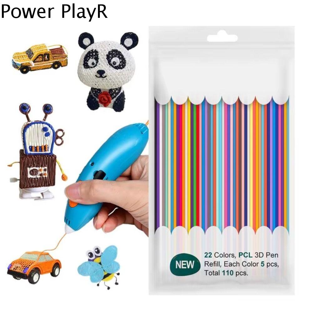 POWER PLAYR Bút vẽ Filament bút in 3D Chất liệu PCL Nhiệt độ thấp Đầu thay thế bút 3D Thiết bị điện 