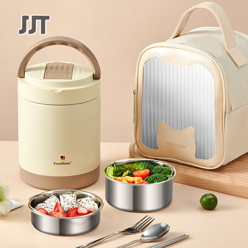 Electric heating insulated pot, water-free plug-in, constant temperature heating lunch box, double-layer vacuum insulated bucket, portable self-heating lunch box ราคา 641 บาท*ส่งฟรี