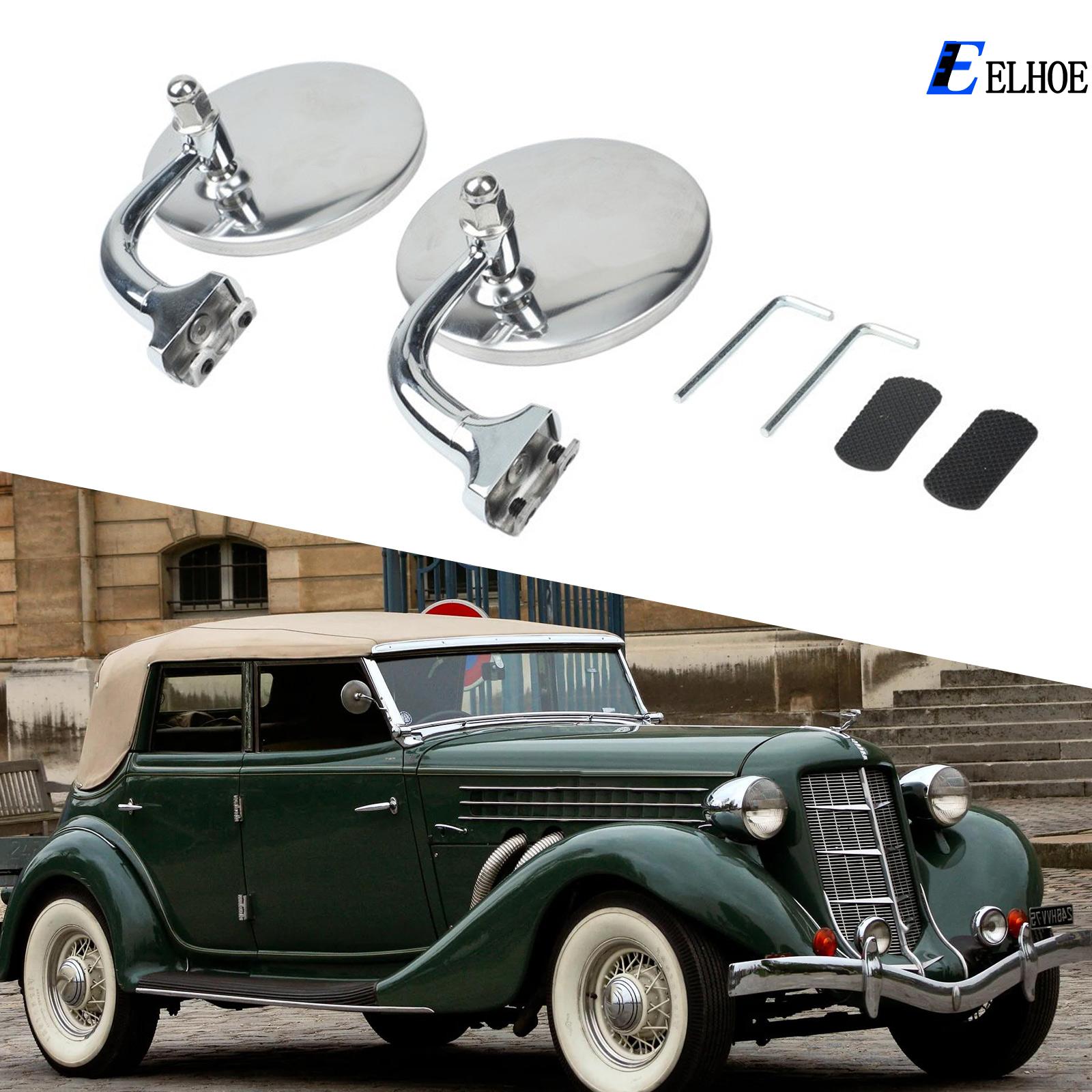 อุปกรณ์และชิ้นส่วนยานยนต์ EELHOE 2 Pack Retro Silver Side Mirror ใช้งานร่วมกับรถยนต์คลาสสิกสแตนเลสสินค้าคงคลังขนาดใหญ่ขายร้อน ราคา 19,816 บาท*ส่งฟรี